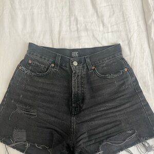 BDG Black Distressed Jean Shorts High-Waisted